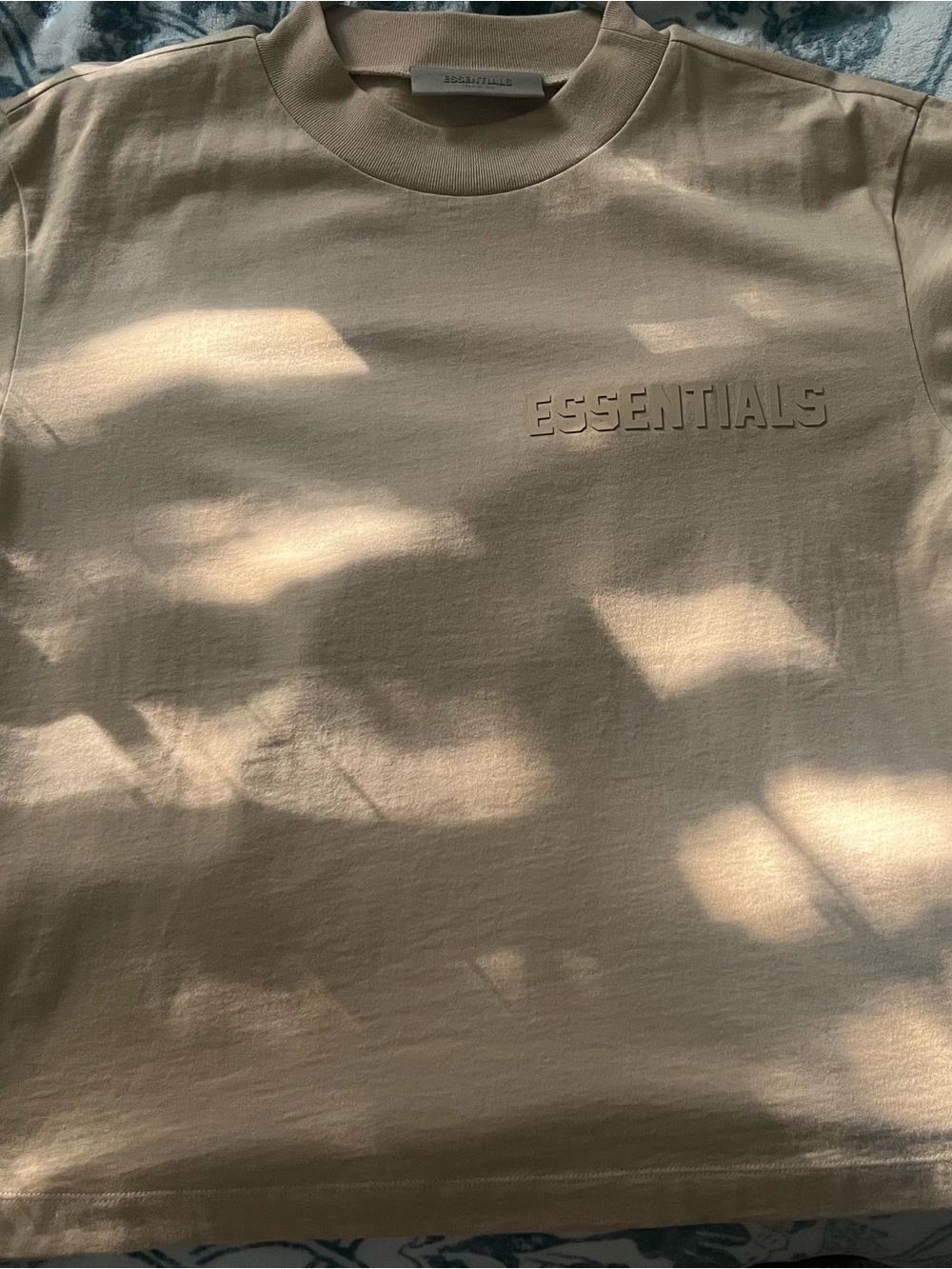 Fear of God Essentials Short Sleeve Tee in Beige